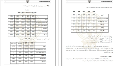 دانلود جزوه تجزیه و تحلیل صورت های مالی pdf